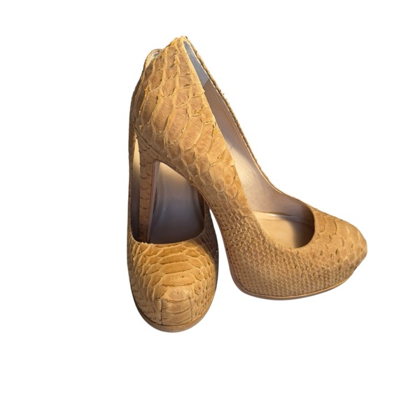 New Pour La Victoire Irina Snakeskin High Heel Shoes Made in Brazil Size 8 - Picture 3 of 8